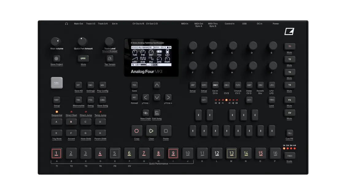 elektron-analog-four-mkii-synth-tiseur-analogique-4-voix image 1