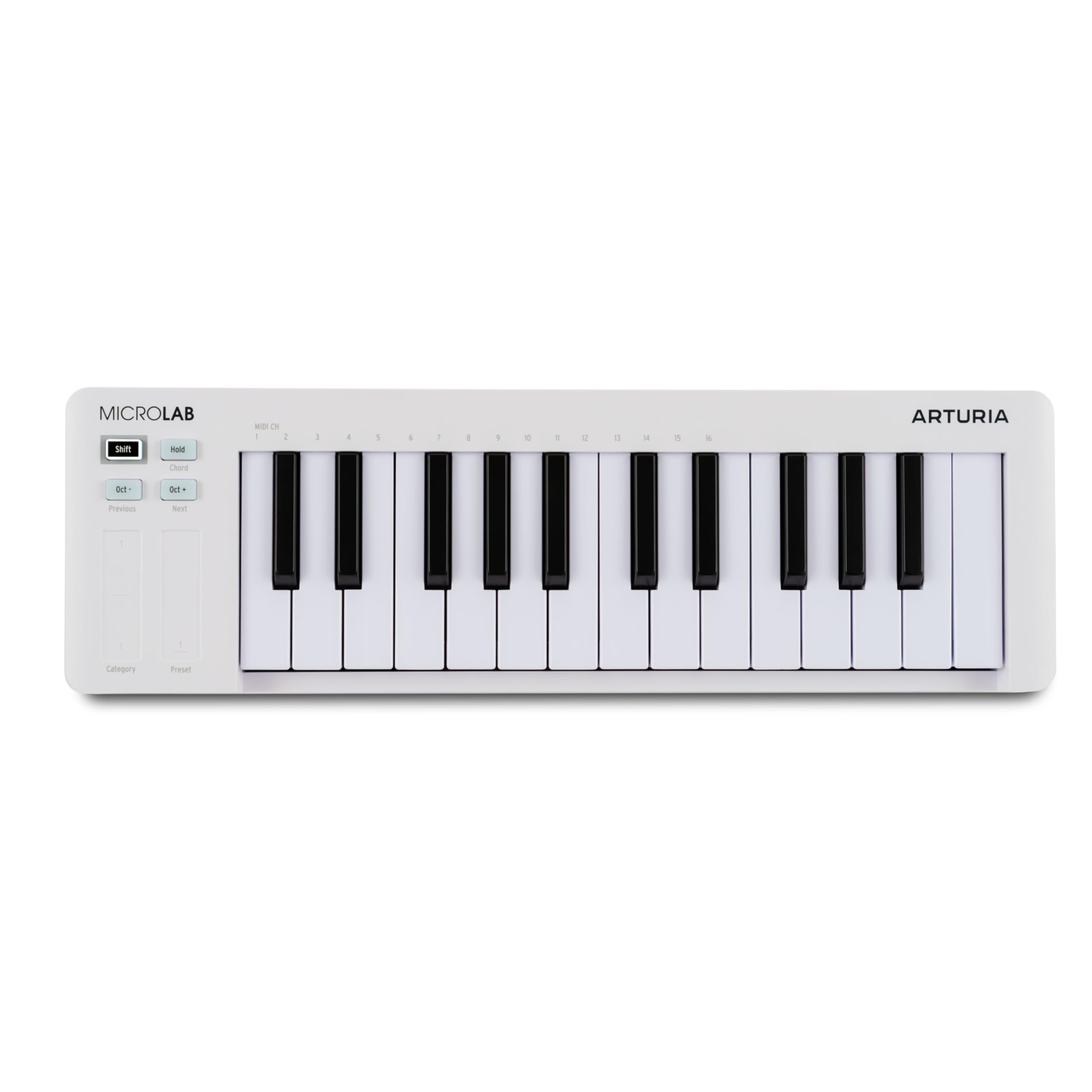 arturia-microlab-mk3-white-clavier-midi-compact-25-touches image 1