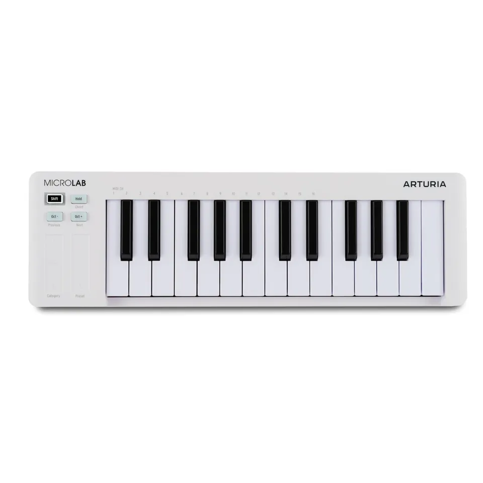 arturia-microlab-mk3-white-clavier-midi-compact-25-touches image 1